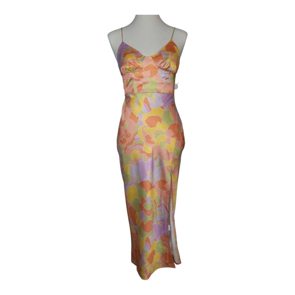 Runaway the label Tammy Midi dress Sage Floral Womens Size 4 New Retro‎ Color